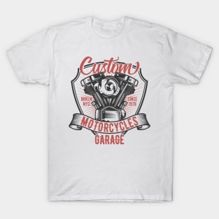 Custom Motorcycles Garage T-Shirt